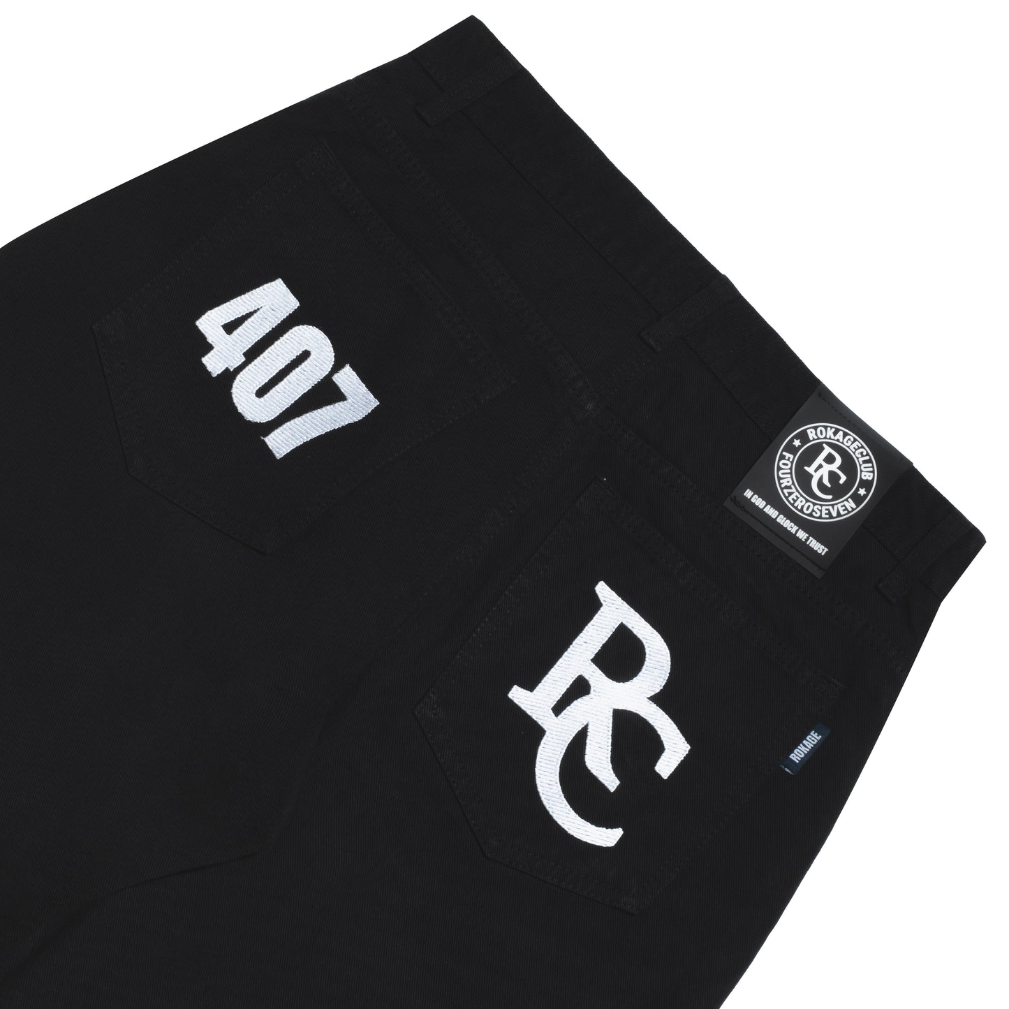 IN GOD WE TRUST 407RC BLACK JEANS