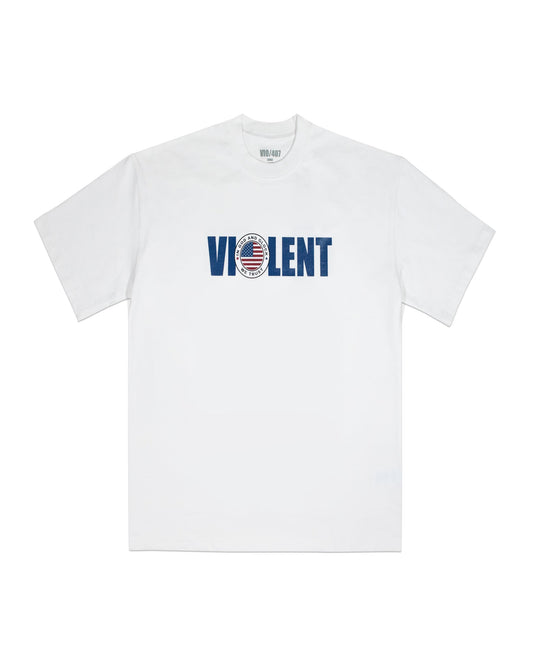 407VIO WHITE CLASSIC TEE